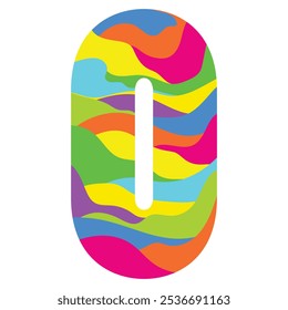 LETTER O ABSTRACT COLORFUL DOODLE LOGO ICON HAND DRAWN