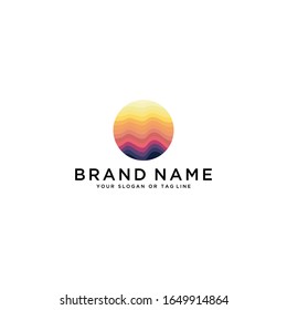 letter o abstract colorful logo design vector template