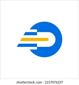 letter O abstract and delivery logo vector