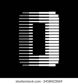 Letter O Abstract Geometric Line Logo