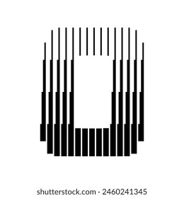 Letter O Abstract Geometric Line Logo