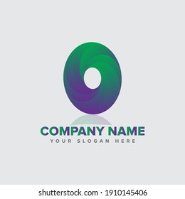 Letter O Abstract Logo Design Vector Graphic