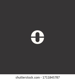 Diseño de plantilla de logotipo de carta O abstracta en ilustración vectorial 