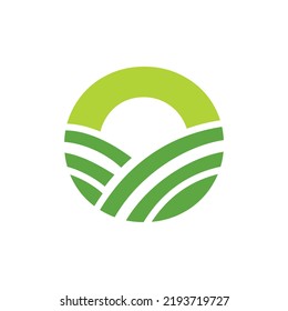 Letter O Agriculture Logo. Agro Farm Logo Based on Alphabet for Bakery, Bread, Cake, Cafe, Pastry, Home Industries Business Identity