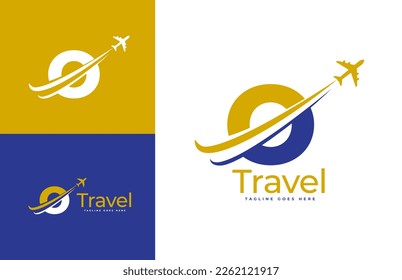 Plantilla de diseño de logotipo de viaje de carta o aire. Icono Viajes, logística, envío, recorridos, etc