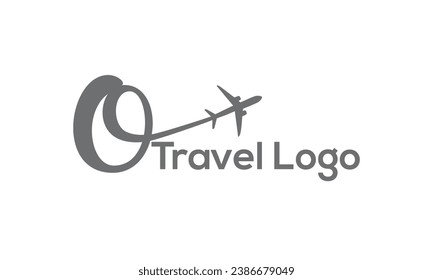 Letter O Airplane sign icon. Travel trip round the world symbol. Circle and square buttons. Flat design set. Thank you ribbon. Vector