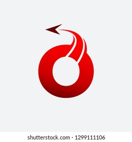 Letter O Airplane vector