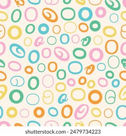 Letter O Alphabet seamless pattern playful decorative repeat backdrop background colorful decoration wrapping paper initial baby