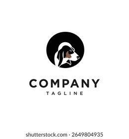 Letter O Ariege Hound Logo Icon Vector