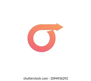 letter o arrow logo concept for your brand. modern logo. good for company, travel, start up, logistic and graph logos