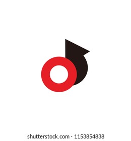 letter o with arrow vector logo