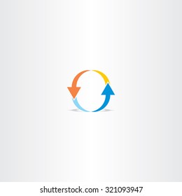 Letter O Arrow Vector Logo Design