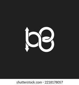 letter o b linked overlap arrow logo vector 