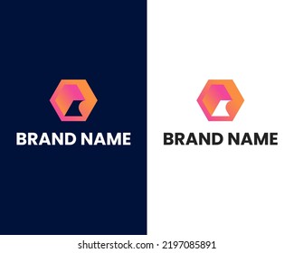 letter o and b modern logo design template