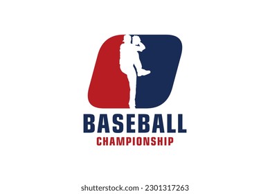 Letra O con diseño de logotipo de béisbol. Elementos de plantilla de diseño de vectores para equipo deportivo o corporativo.
