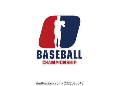 Buchstabe O mit Baseball Logo-Design. Vectordesign-Vorlagenelemente für Sportteam oder Unternehmen.