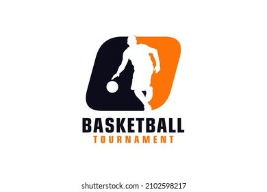 Letter O with Basketball Logo Design. Vector Design Template Elements for Sport Team or Corporate.