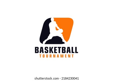 Letter O with Basketball Logo Design. Vector Design Template Elements for Sport Team or Corporate.