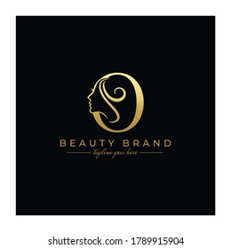 Letter O Beauty Face, Hair Salon Logo Design