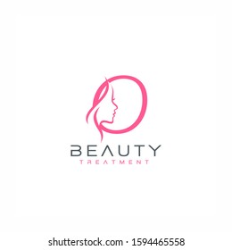 Letter O beauty Face Logo Design Vector Icon