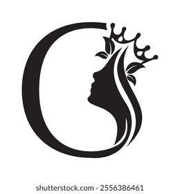 Letter O Beauty Face Logo M beauty women face logo design Unique and luxury feminine vector illustration