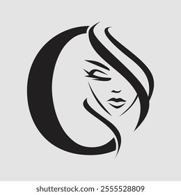 letter o beauty Hair logo Beautiful hair fashion Hair care salon monogram serif logo design Woman Beauty Face Logo Design Olivia Beauty Logotype Classic Letter O Beauty Women Face Logo