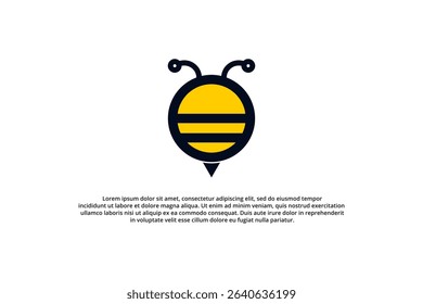 letter o and bee logo design