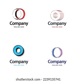 Carta O Gran Paquete de Logotipos Diseño de logotipos creativos Modernos para su empresa