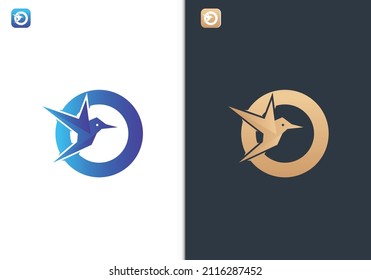 Letter O Bird Logo Design Template für Reisen, Tour, Freiheit und Friedensgeschäft. Null