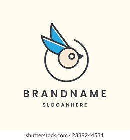 Letter o bird logo template vector illustration design