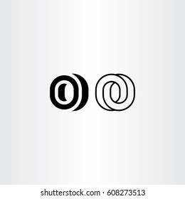 letter o black icon logo elements symbol