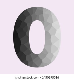 Letter O with black and white gradient