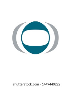 letter o in blue and gray