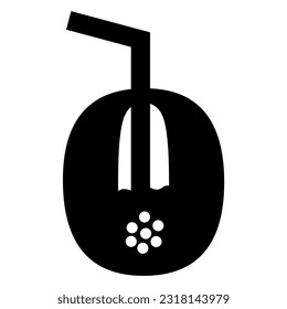 letter O boba cold drink icon background simple initial letter logo design template modern creative alphabet set. Future font style. Uppercase and lowercase typography. Abstract minimal modern font.
