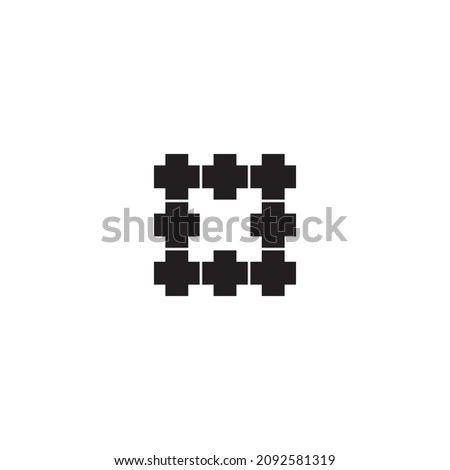 letter O, box, simple symbol logo vector pieces