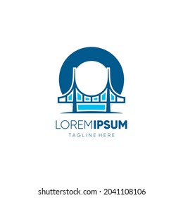 Letter O Bridge Logo Design Vector Icon Graphic Emblem Illustration