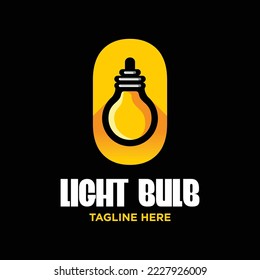 Letter O Bulb Logo Design Template Inspiration, Vector Illustration.