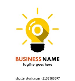 Letter o with bulb logo template illustration