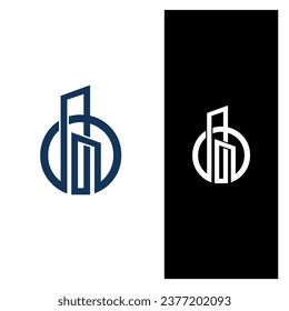 Icono único del logotipo de construcción de letras O