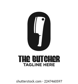 Letter O Butcher Logo Design Template Inspiration, Vector Illustration.