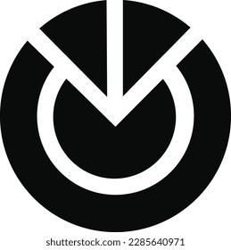 Logo-Design für Buchstaben-O-Button