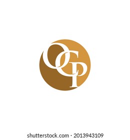 Letter O, C, and P logo design. OCP and Circle Vector illustration.