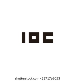 Letter i O C square geometric symbol simple logo vector
