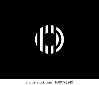 Letter O, C vector line logo design. Creative minimalism logotype icon symbol.