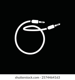 Letter O Cable Jack Logo Design Vector Icon Graphic Symbol Illustration