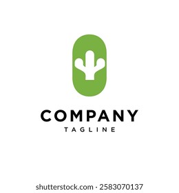 Letter O cactus Logo Icon Vector