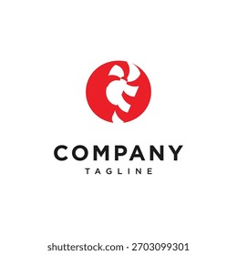 Letter O Candy Cane Logo Icon Vector