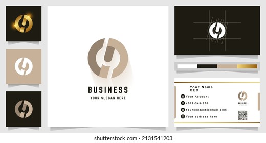 Letter O or CD monogram logo with business card design