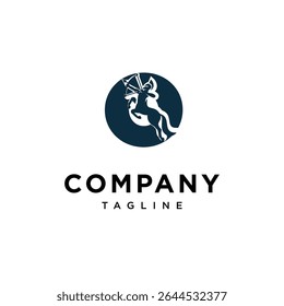 Letra O Centaur Logo Icon Vetor
