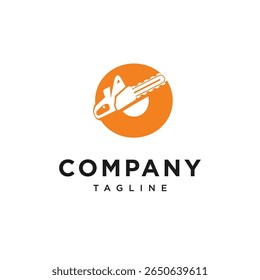 Letter O Chainsaw Logo Icon Vector